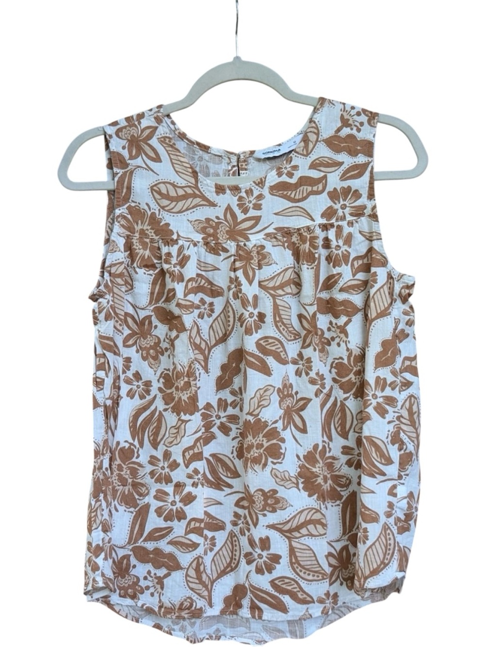 Sonoma Floral Sleeveless Camisole in Brown and White
